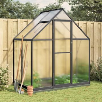 Vidaxl vidaXL Rastlinjak z osnovnim okvirjem antraciten 169x114x202 cm aluminijast
