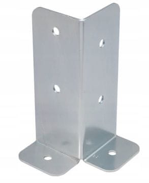 DOMAX Podstavek za povezovanje drogov, pocinkan, 75x75x200x3 mm