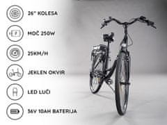 Trevi EMG Jammy električno kolo, cestno, 66,04 cm, črno