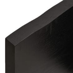 Vidaxl Kopalniški pult temno siv 40x30x(2-4) cm obdelan trden les