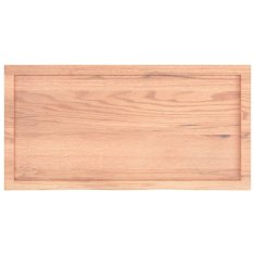 Vidaxl Kopalniški pult svetlo rjav 100x50x(2-6) cm obdelan trden les