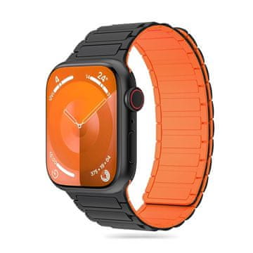 Tech-protect Iconband Magnetic pašček za Apple Watch 42/44/45/49mm, black/orange