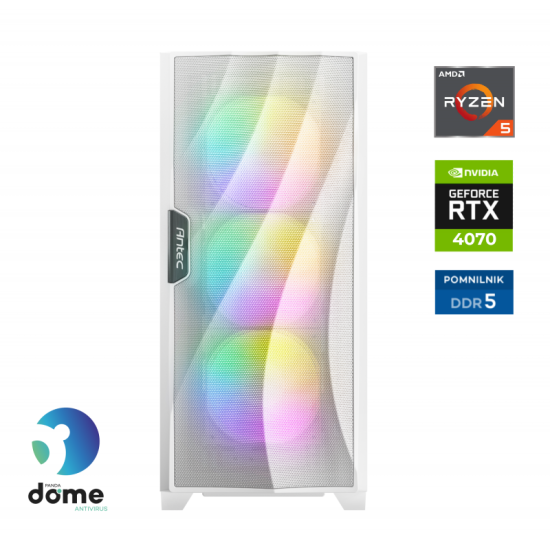 Anni Gamer Extreme namizni računalnik, R5 7600X, SSD2TB, 32GB, RTX4070, DOS (ATPII-G8-1024)