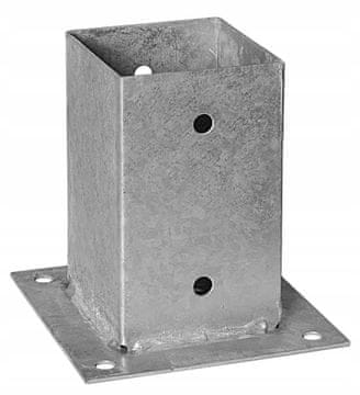 DOMAX Podstavek stebra, privijačen na beton, 91x150x2mm, pocinkan