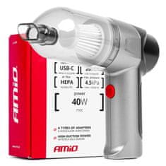 AMIO Baterijski avtomobilski sesalnik HEPA 40W 4000mAh