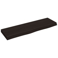 Vidaxl Kopalniški pult temno rjav 100x30x(2-6) cm obdelan trden les