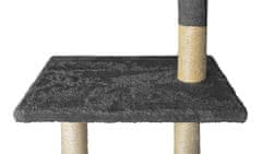 UNBRANDED Mačje drevo 138 cm, sive barve 