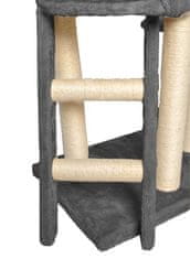 UNBRANDED Mačje drevo 138 cm, sive barve 