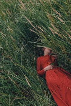 Pelcasa Red Dress Woman - 21x30 cm
