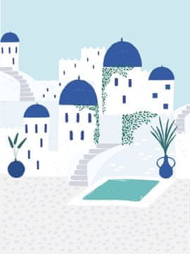 Pelcasa Santorini - 50x70 cm