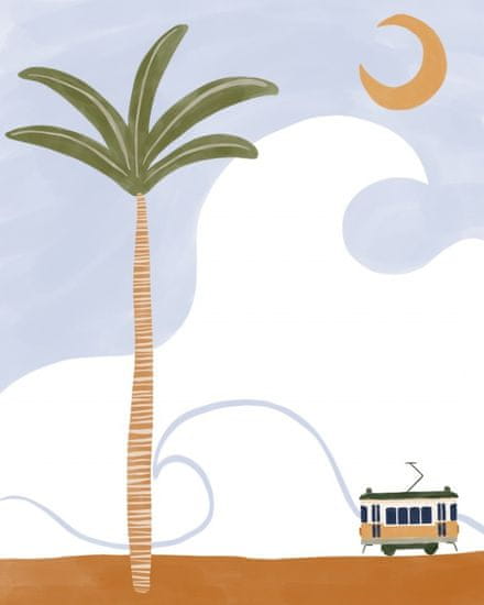 Pelcasa Little Tram On Beach - 30x40 cm