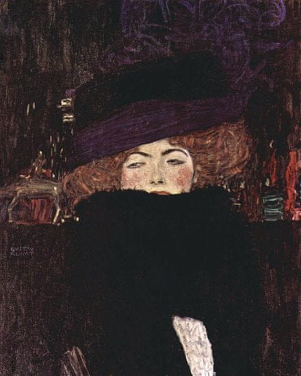Pelcasa Dame Mit Hut Und Federboa (1909) - 70x100 cm