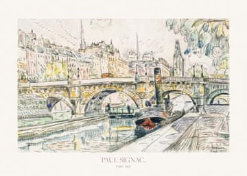 Pelcasa Tugboat At The Pont Neuf, Paris 1923 Poster - 30x40 cm