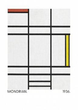 Pelcasa Composition In White, Red, And Yellow 1936 - 21x30 cm