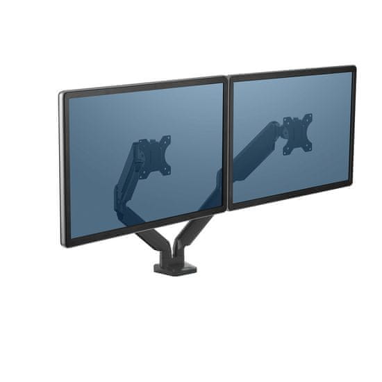 Fellowes Fellowes Ergonomski držalo za 2 monitorja - Platinum serija, črna