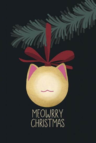 Pelcasa Meowrry Christmas Bauble (Black, Gold) - 70x100 cm