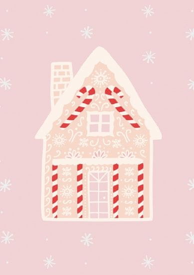 Pelcasa Pink Gingerbread House - 21x30 cm
