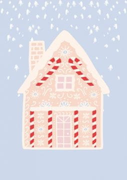 Pelcasa Blue Gingerbread House - 70x100 cm