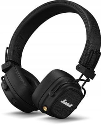 sodobne slušalke bluetooth marshall major z legendarnim zvokom marshall dolga življenjska doba baterije prostoročno polnjenje qi in USB