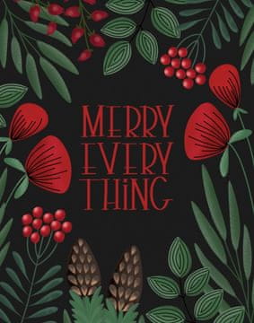 Pelcasa Merry Everything In Black - 70x100 cm