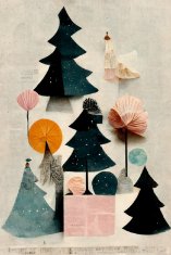 Pelcasa Cute Pine Tree Composition - 30x40 cm 