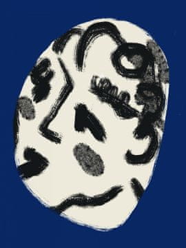 Pelcasa Lady Portrait In Blue - 70x100 cm