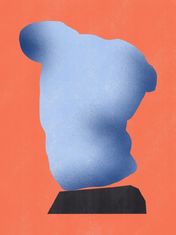 Pelcasa Stone Sculpture In Soft Blue - 50x70 cm 