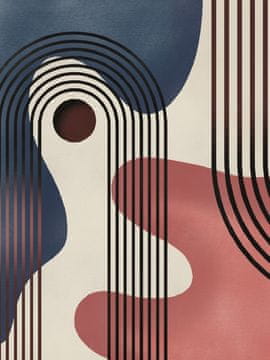 Pelcasa Mid Century Abstract Painting - 21x30 cm