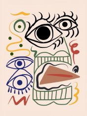 Pelcasa Line Art Bizarre Totem - 70x100 cm 