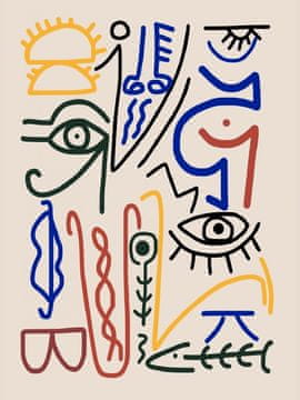 Pelcasa Line Art Bizarre Symbol - 21x30 cm