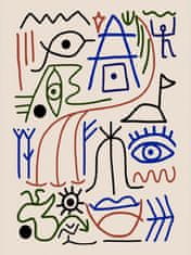 Pelcasa Line Art Bizarre Ancient Symbol - 70x100 cm 