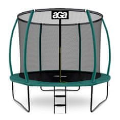 Aga SPORT EXCLUSIVE Trampolin 305 cm Temno zelena + zaščitna mreža + lestev