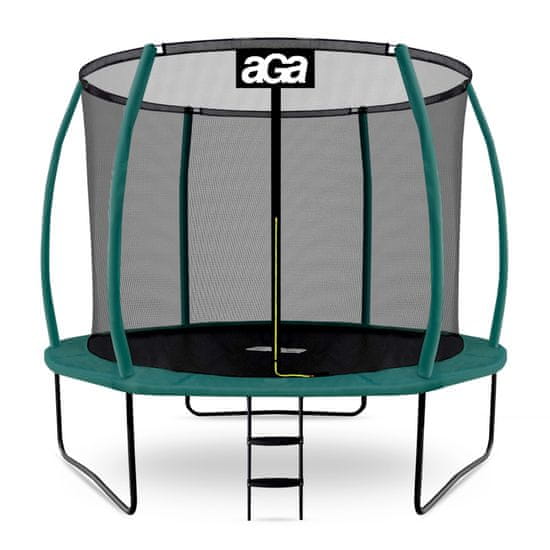 Aga SPORT EXCLUSIVE Trampolin 305 cm Temno zelena + zaščitna mreža + lestev