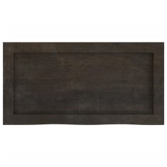 Vidaxl Kopalniški pult temno rjav 60x30x(2-6) cm obdelan trden les