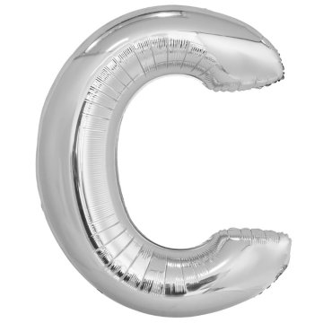 Črka C folija balon-srebrna
