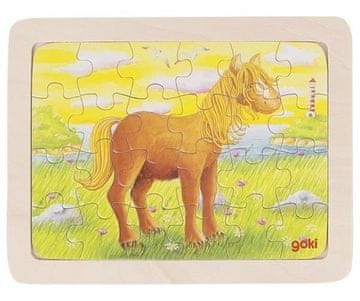 Goki Lesena sestavljanka Konj 24 kosov