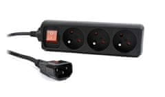 Energenie Gembird EG-PSU3F-01 prenapetostna zaščita Črna 3 vtičnice 230 V 0,6 m