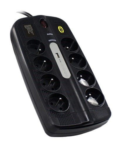 ORVALDI Napajalni trak s prenapetostno zaščito ORVALDI ORV-8PL USB3.0 3m