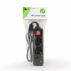 Energenie Gembird EG-PSU3-01 podaljšek napajanja 0,6 m 3 AC vtičnice Notranji črn