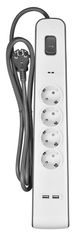 Belkin Belkin BSV401VF2M prenapetostna zaščita Bela 4 vtičnice 2 m