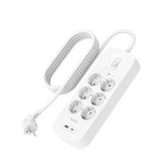 Belkin Belkin Connect White 6 AC vtičnic(e) 2 m