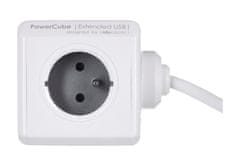 Allocacoc Allocacoc PowerCube Extended USB E(FR), 3m podaljšek napajanja 4 AC vtičnice