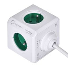 Allocacoc Allocacoc 2402GN/FREUPC podaljšek napajanja 1,5 m 4 AC vtičnice Notranja zelena, bela