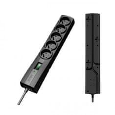 slomart Ever CLASSIC Black 5 vtičnic 250 V 1,5 m