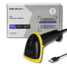 Qoltec Qoltec 50860 Žični laserski skener črtne kode 1D | USB
