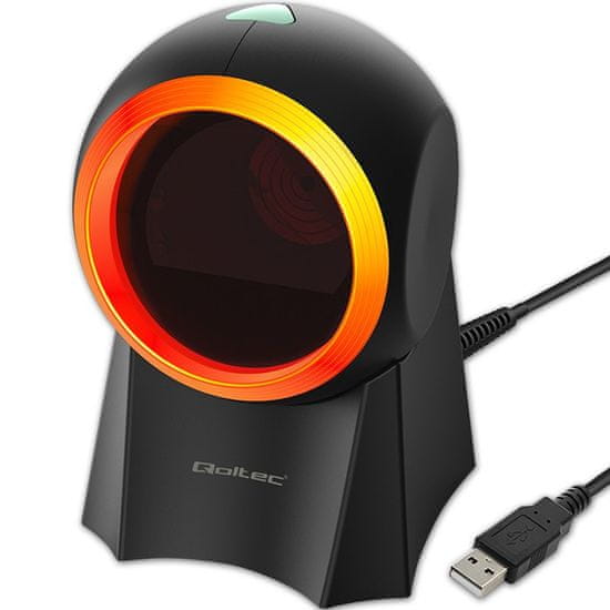 Qoltec Qoltec 50857 Žični namizni čitalnik črtne kode 1D | 2D
