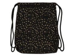 STARPAK Zvezde Črna vreča za čevlje, šolska vreča za čez ramo, 46x35,5 cm STARPAK 