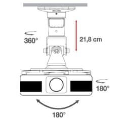 Techly Techlyjev univerzalni stropni nosilec za projektor, bel ICA-PM 100WH