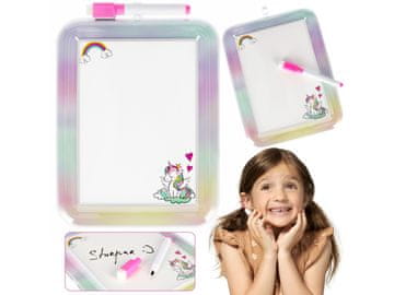 STARPAK Unicorn Tabla za suho brisanje z markerjem 25x19x1cm STARPAK