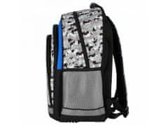 STARPAK Sivi šolski nahrbtnik Pixel za fanta, utrjen, prostornost 40x29x20 cm STARPAK 